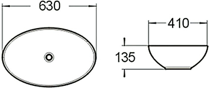 SantiLine SL-1019 раковина накладная 63 см