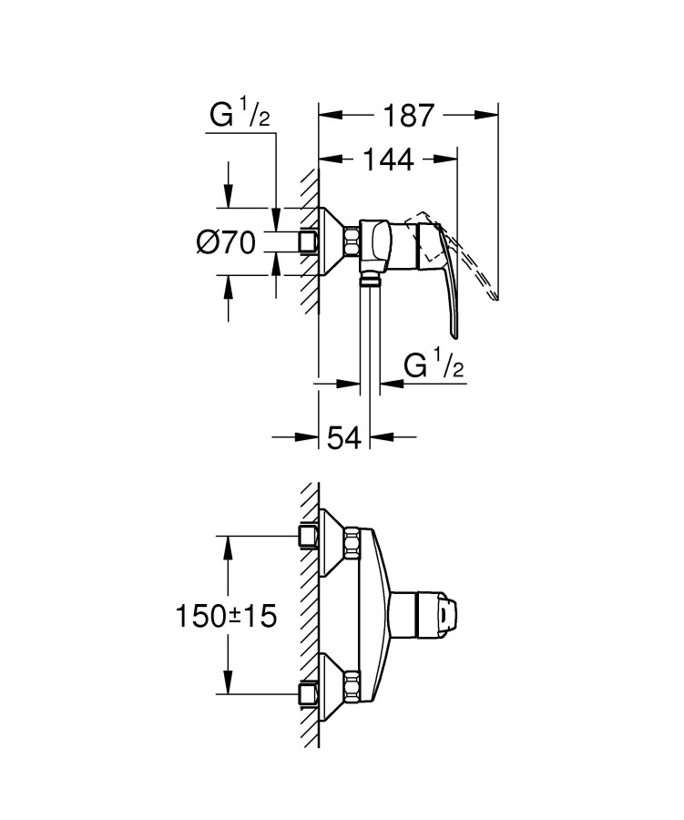 Grohe Start DN 15 32279001 смеситель для душа