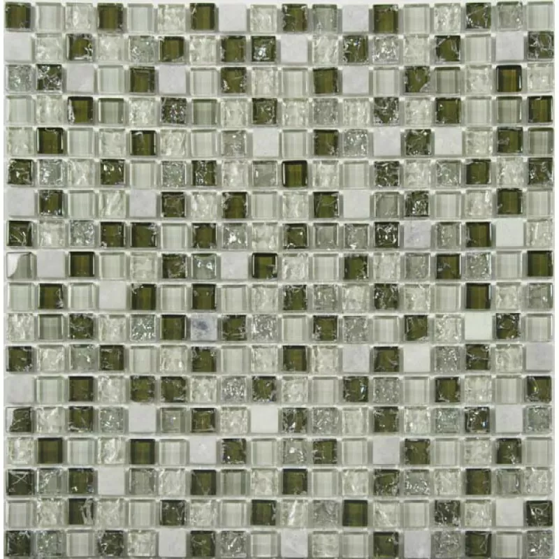 NS Mosaic Exclusive мозаика стеклянная с камнем 30,5х30,5 см No-231
