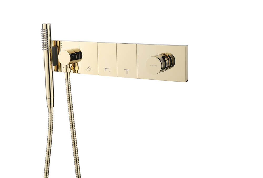 Смеситель встраиваемый с ручным душем Boheme Zodiac Gold 132-SYS-G