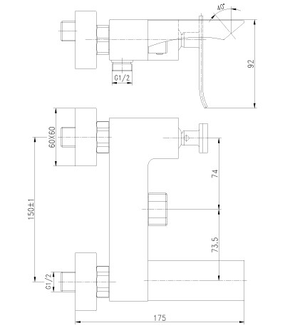 Lemark LM5814CW Контест смеситель для ванны хром