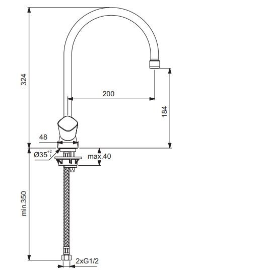 Vidima Quadro BA245AA смеситель для кухни хром