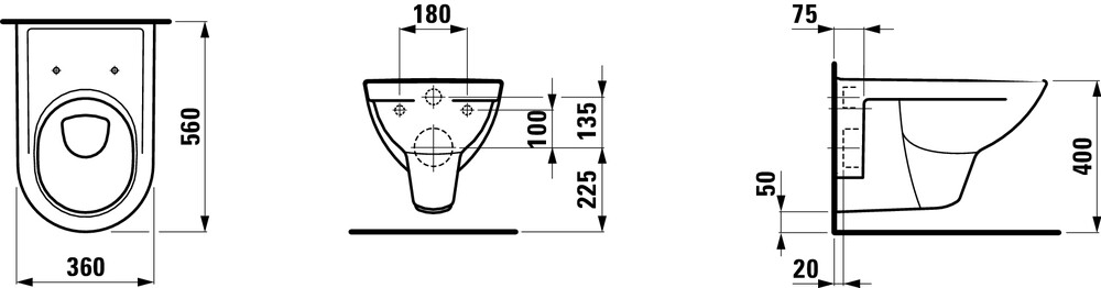 Laufen Pro 8.2095.0.000.000.1 унитаз подвесной