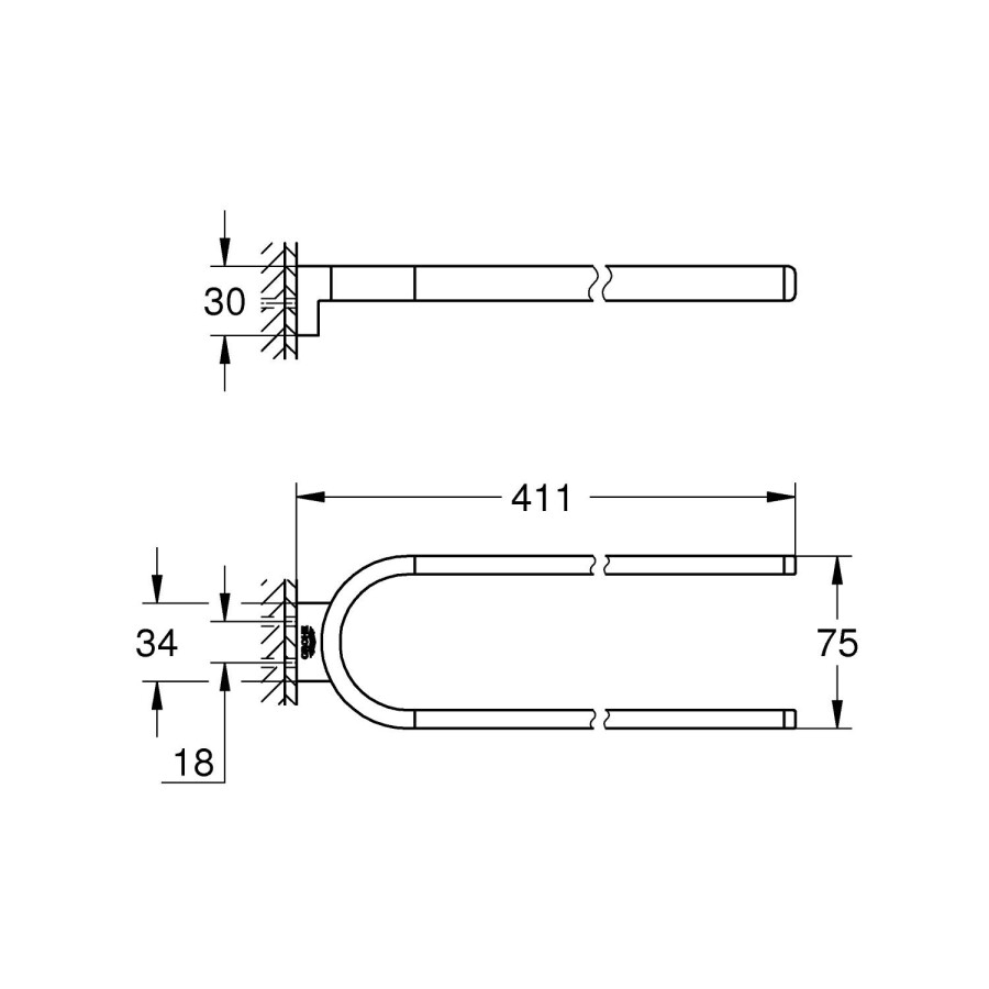 Grohe Selection 41059DA0 полотенцедержатель теплый закат глянец