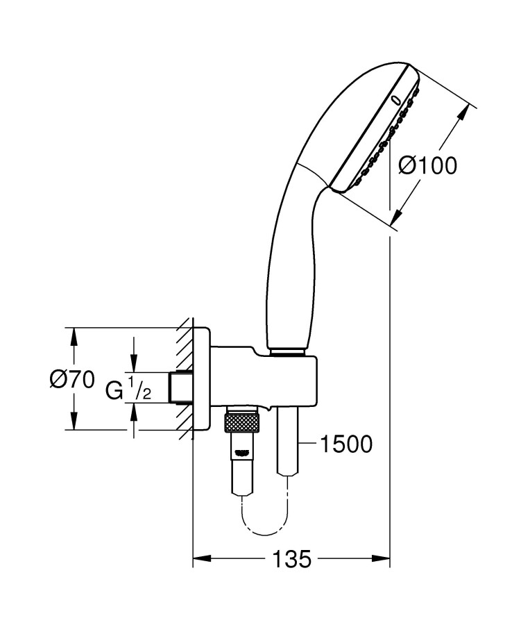 Grohe New Tempesta 26406001 ручной душ