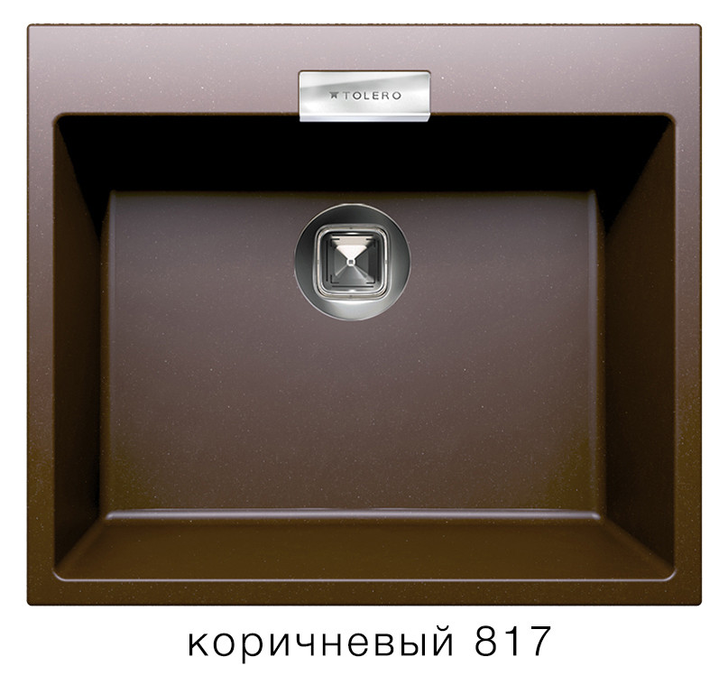 Tolero Loft TL-580 кухонная мойка коричневый 50 х 58 см