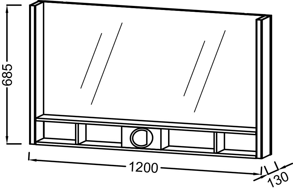 Зеркальное полотно Jacob Delafon Terrace PREMIUM 120*13*68,5 см EB1738RU-G1C