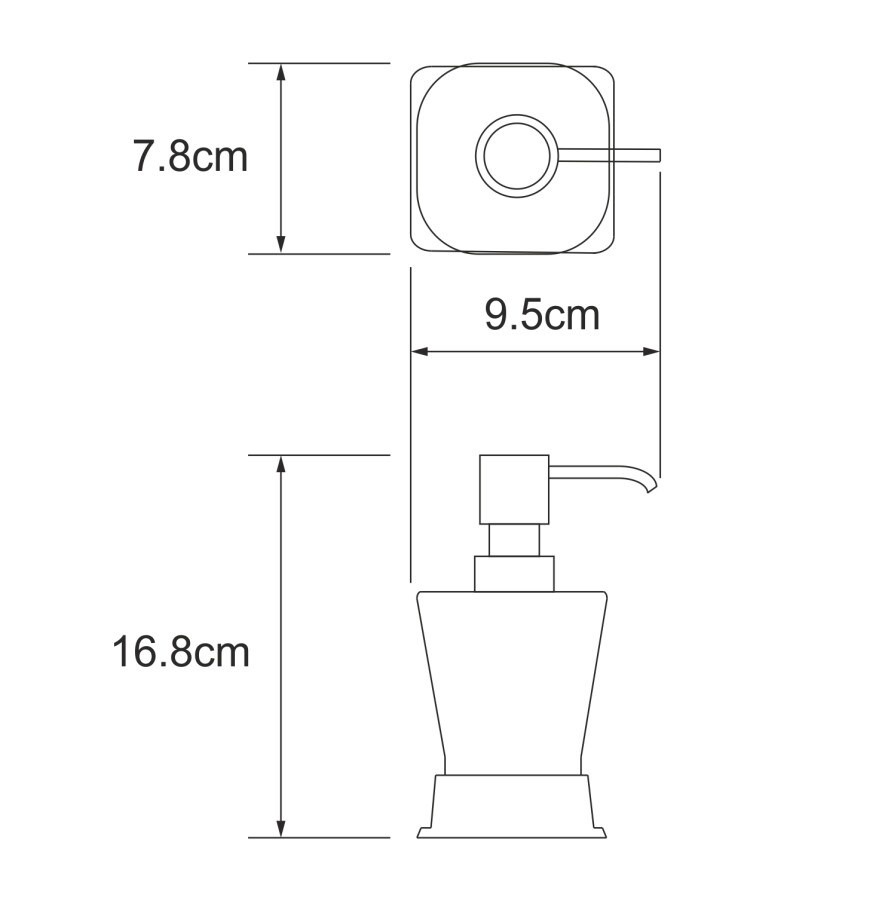 WasserKRAFT Amper K-5499BLACK дозатор жидкого мыла