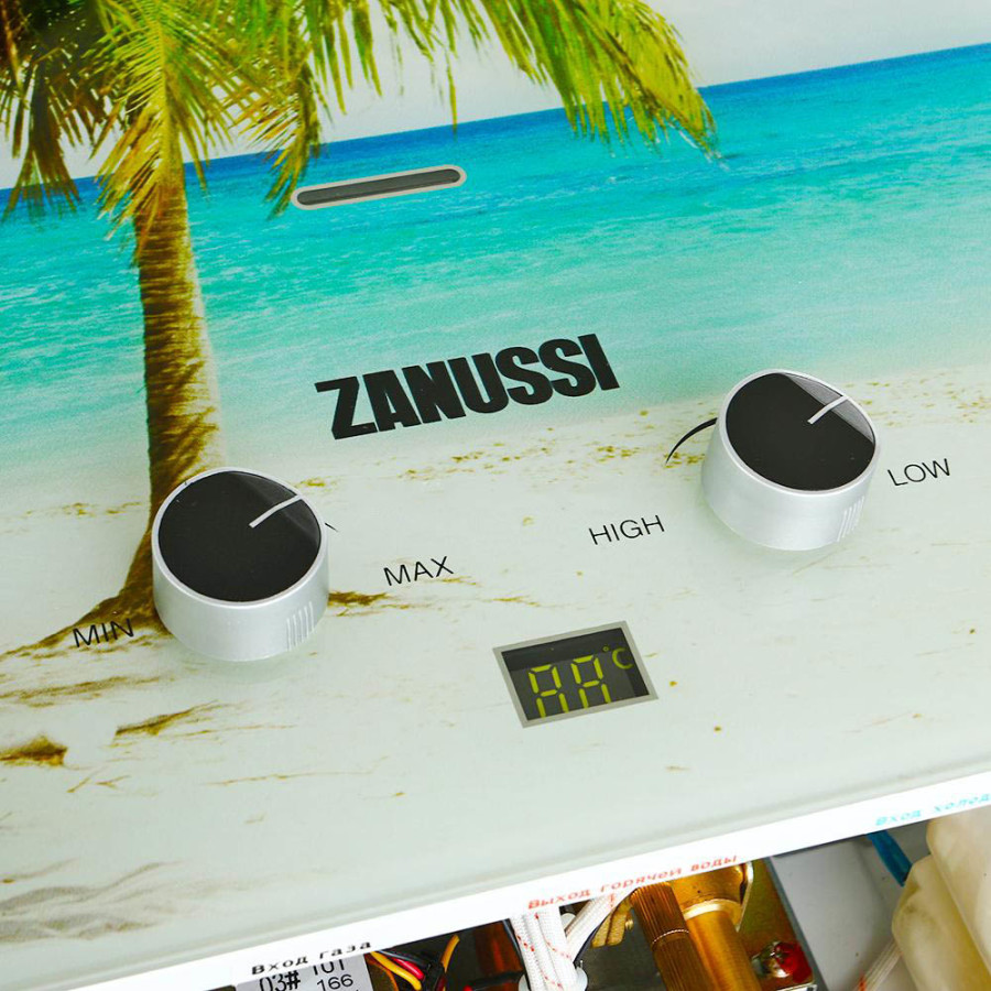 Zanussi GWH 10 Fonte Glass Paradiso газовая колонка белый 20 кВт