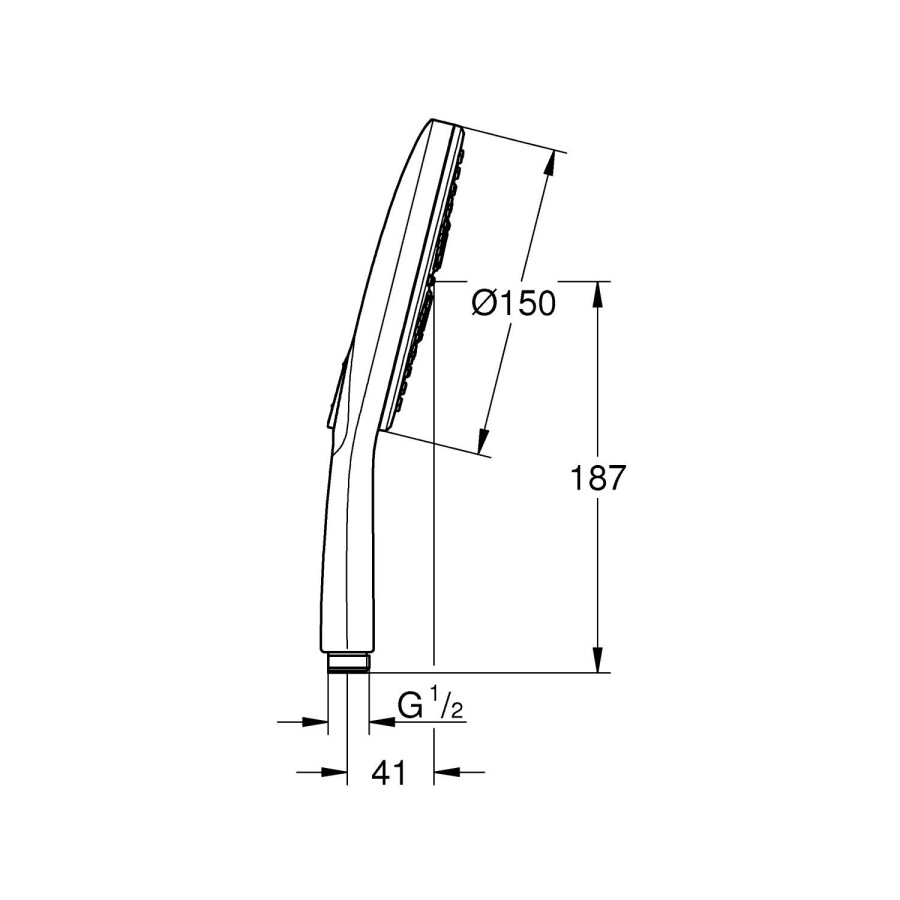 Grohe Rainshower SmartActive 150 26554LS0 ручной душ белая луна