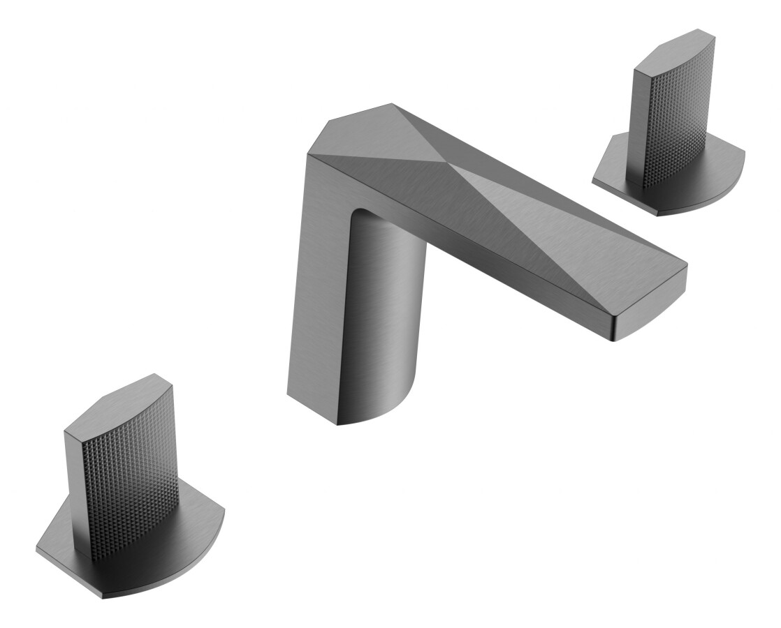 Смеситель врезной для раковины на 3отв. Boheme Venturo Gun Metall 150-GM-TOUCH