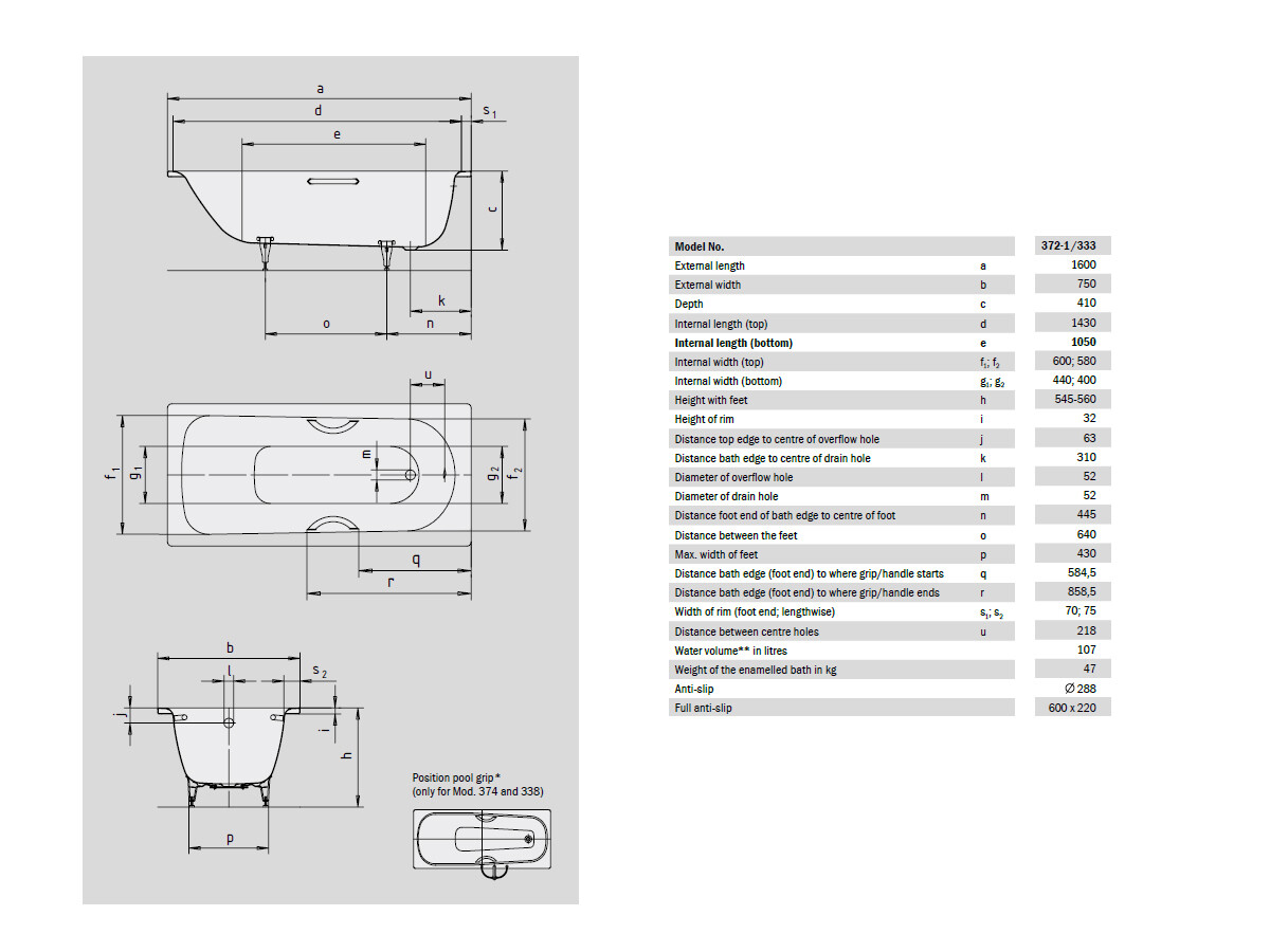 Kaldewei Saniform Plus Star 170*75 ванна стальная прямоугольная 133600013001