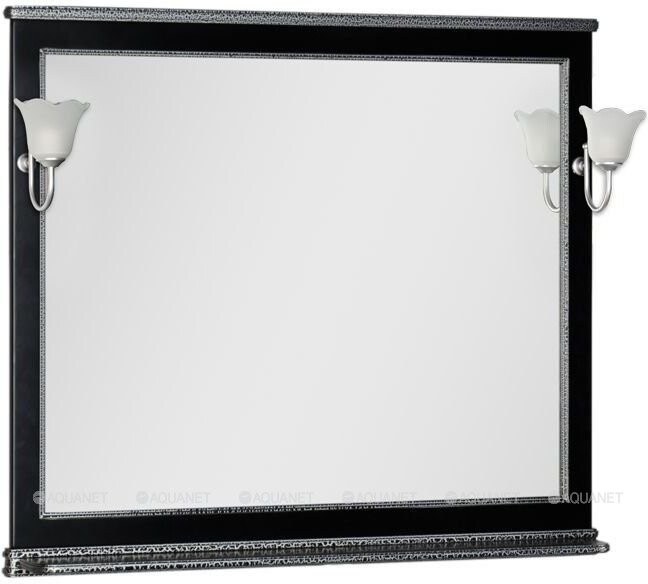 Зеркальное полотно Aquanet Валенса 110*100 черный краколет/серебро 00180296