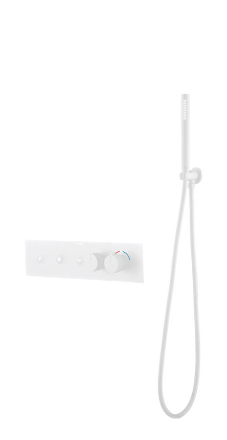 Термостатический смеситель встраиваемый с ручным душем Boheme Fusion Thermo Matt White 131-SYS-MW