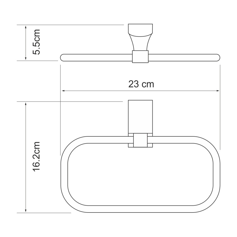 WasserKRAFT Leine K-5060WHITE полотенцедержатель хром/белый