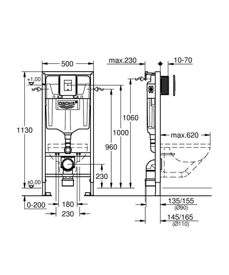 Grohe Rapid SL 38827000 инсталляция для унитаза