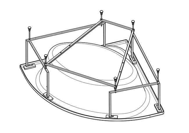Santek Сан Паулу каркас для ванны оцинкованный 1.WH30.2.400