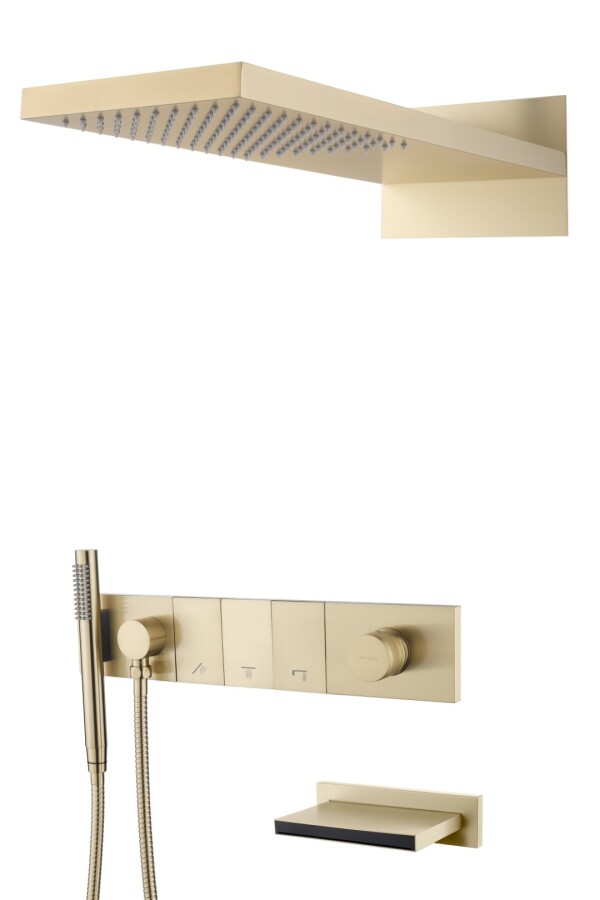 Душевая система трехпозиционная с изливом Boheme Zodiac Золото 132-2-G