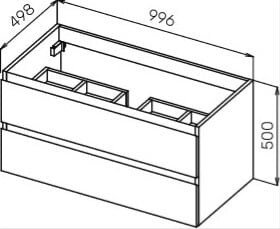 Cezares Molveno 100 см antracite тумба с раковиной подвесная MOLVENO-100-2C-SO-ANTR