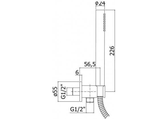 Paffoni Master ZDUP094HGSP ручной душ