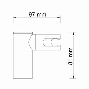 WasserKRAFT A008 настенный держатель лейки хром