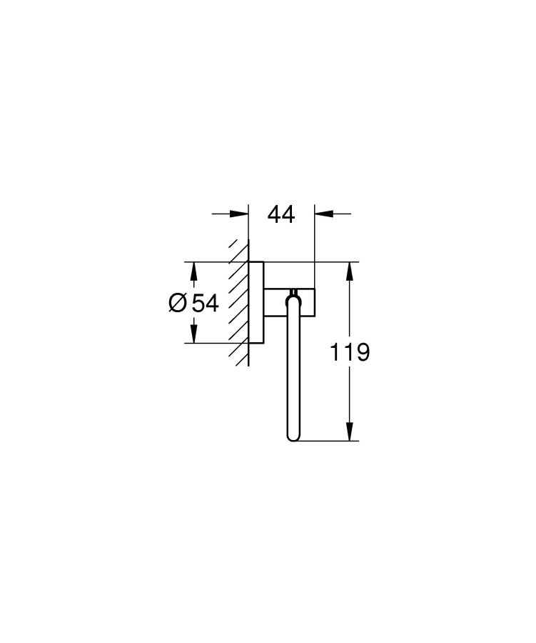 Grohe Essentials 40689AL1 держатель для туалетной бумаги тёмный графит матовый