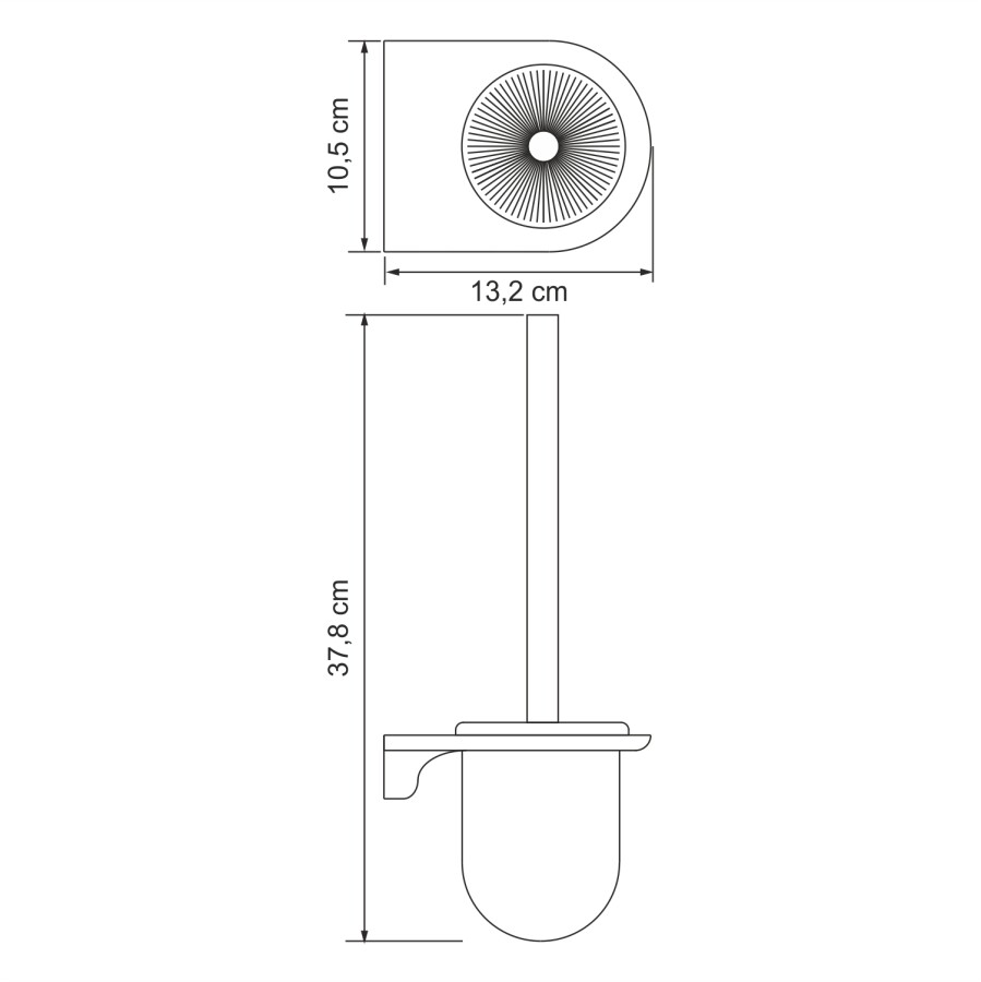 WasserKRAFT Kammel K-8327 туалетный ершик хром