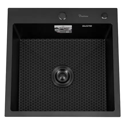 Мойка кухонная врезная Diadonna DS5050BL Decor Grafit 500 500 Pvd покрытие