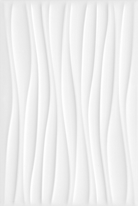 Kerama Marazzi Карнавал в Венеции 20х30 см плитка настенная белая волна матовая
