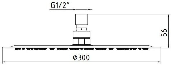 E.C.A. Shower Head Slim 102145014EX верхний душ