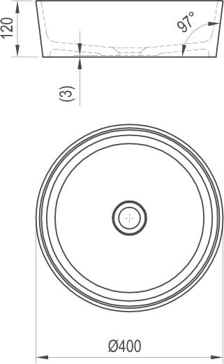 Ravak Moon 1 XJN01300000 умывальник накладной