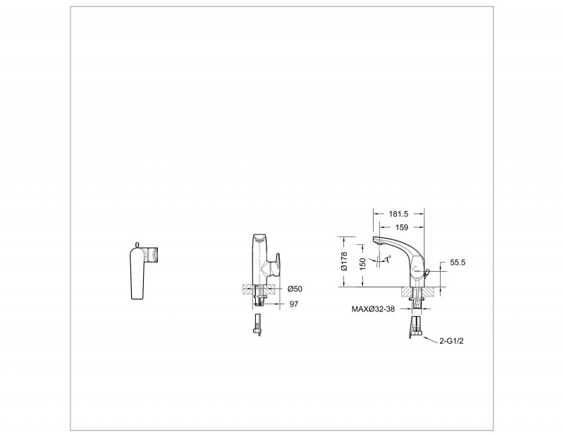 Bravat Nizza F1353387CP-RUS смеситель для раковины хром