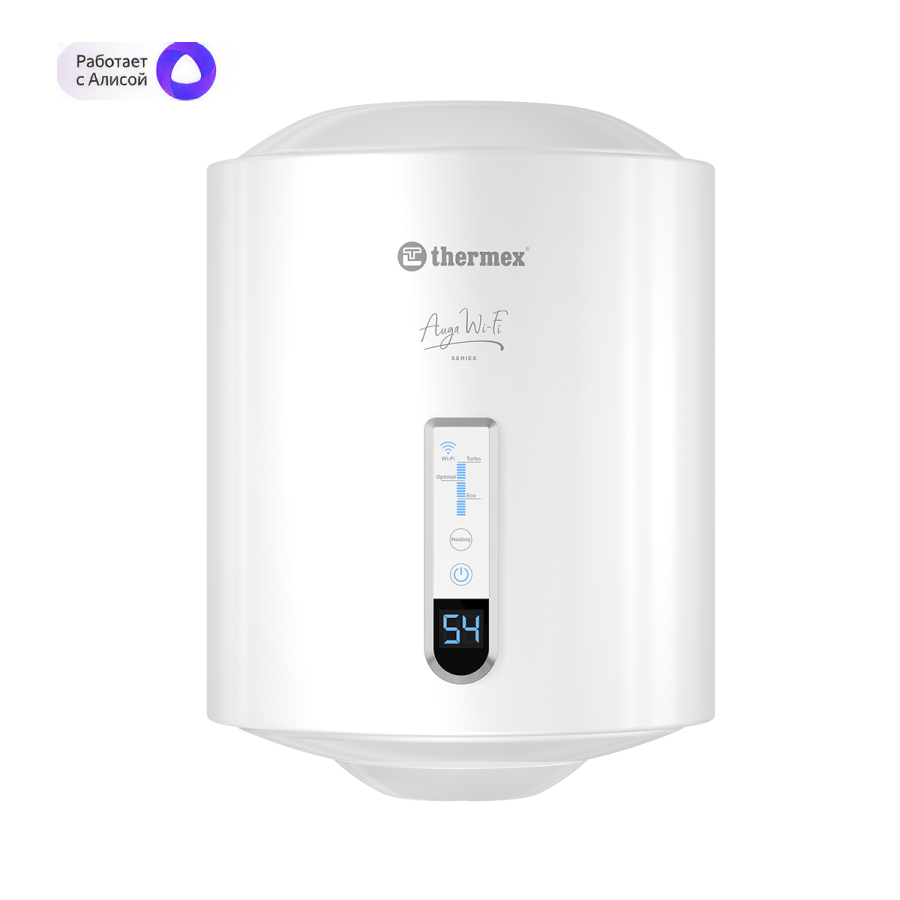 Водонагреватель аккумуляционный электрический бытовой Thermex Auga 30 V Slim Wi-Fi 111 391