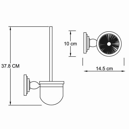 WasserKRAFT Isar K-7327 туалетный ершик бронза