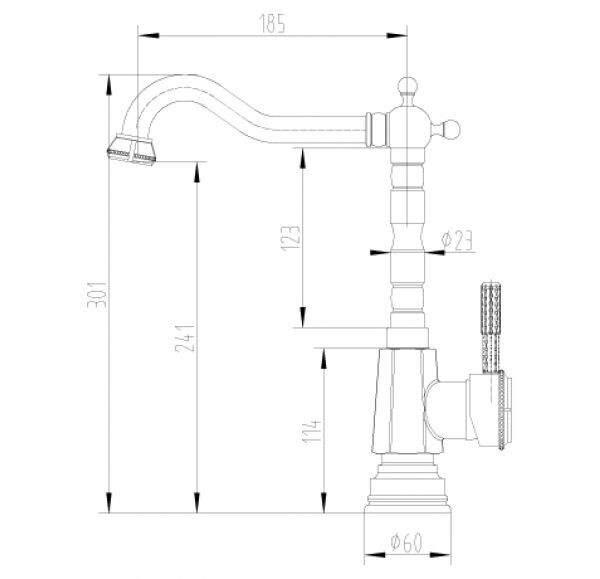 Lemark LM6605B Жасмин смеситель для кухни бронза