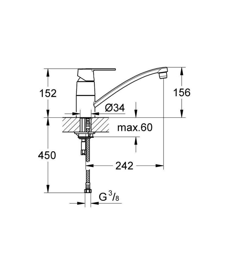 Grohe Get 32891000 смеситель для кухни хром