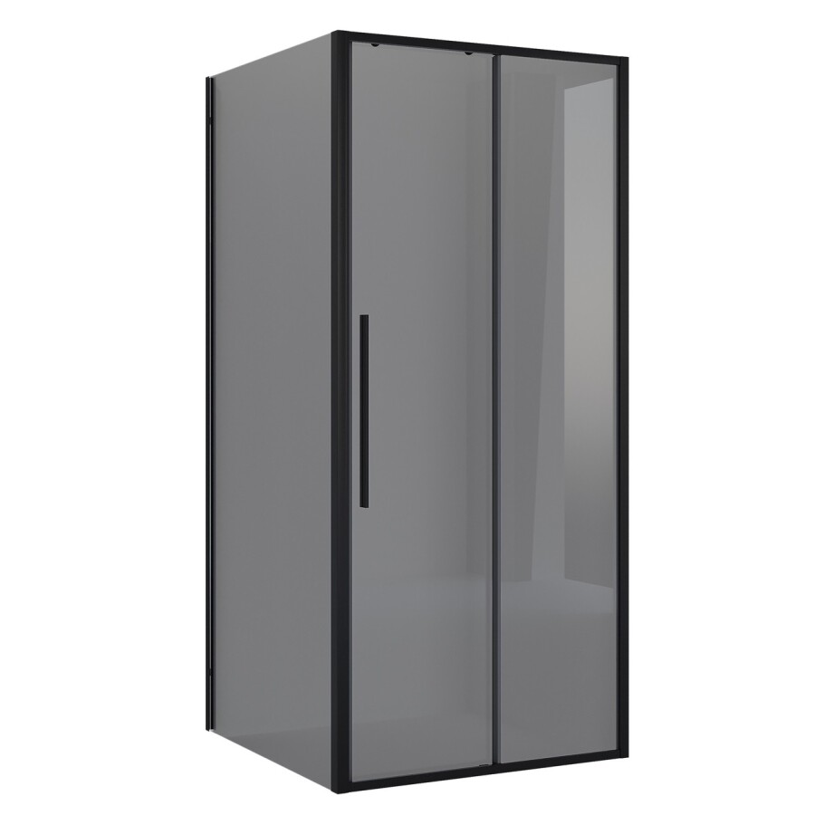 Душевое ограждение Niagara Nova NG-85-9TB-TB100-34 (90х100х195) прямоугольник,черный матовый,дверь раздвижная,стекло тонированное,2 места