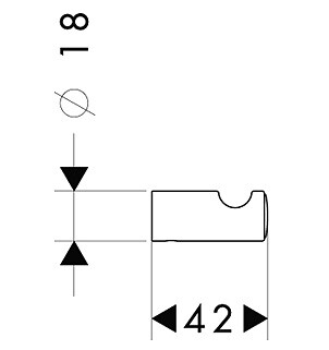 Крючок одинарный Hansgrohe Logis Classic 41611000