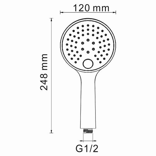 WasserKRAFT A060 ручной душ хром