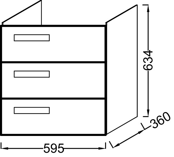 Jacob Delafon Rythmik EB1306-E10 60 см тумба с раковиной подвесная