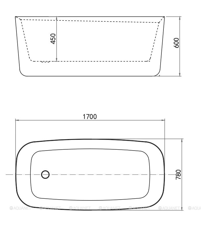 Allen Brau Infinity 170*78 ванна акриловая овальная белый матовый 2.21003.21