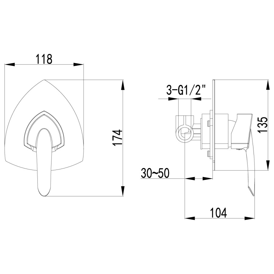 Lemark LM3523C Mars смеситель для душа хром