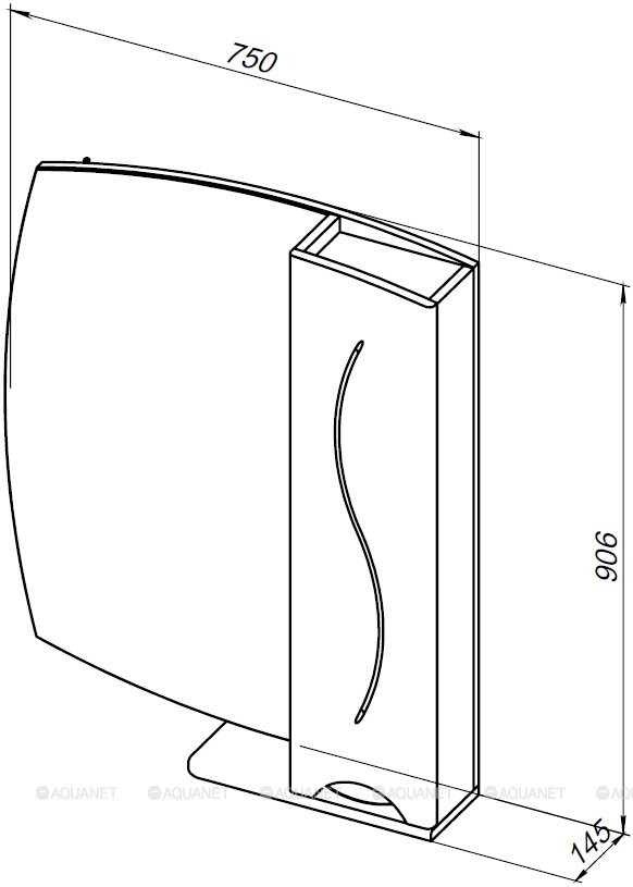 Зеркало-шкаф Aquanet LM 75*90 белый 00184861