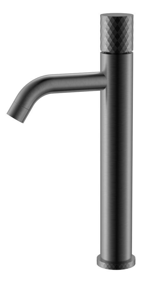 Смеситель для раковины высокий Boheme Stick ручка Diamond Gun Metal 122-GM
