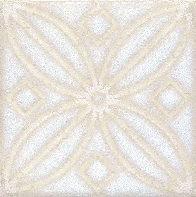 Kerama Marazzi Амальфи 10х10 см вставка напольная орнамент белая 2