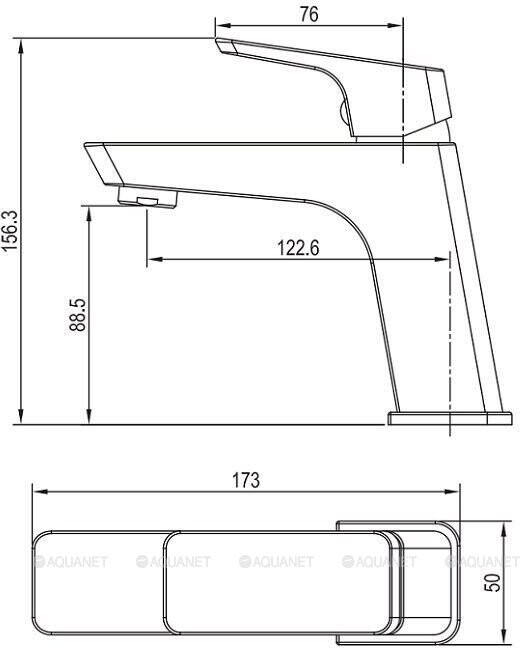 Aquanet Gotic AF440-10B смеситель для раковины черный