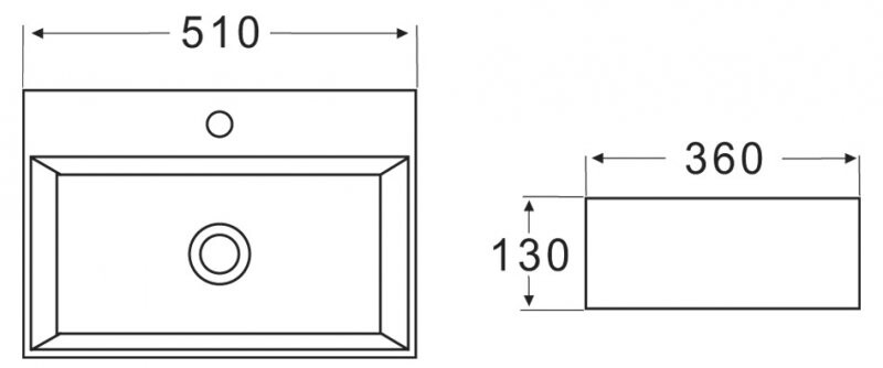 BelBagno BB1340 раковина накладная 51 см белая