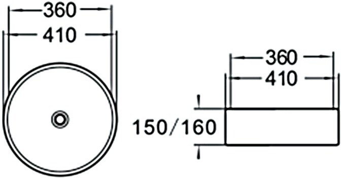 SantiLine SL-1057 раковина накладная 41 см