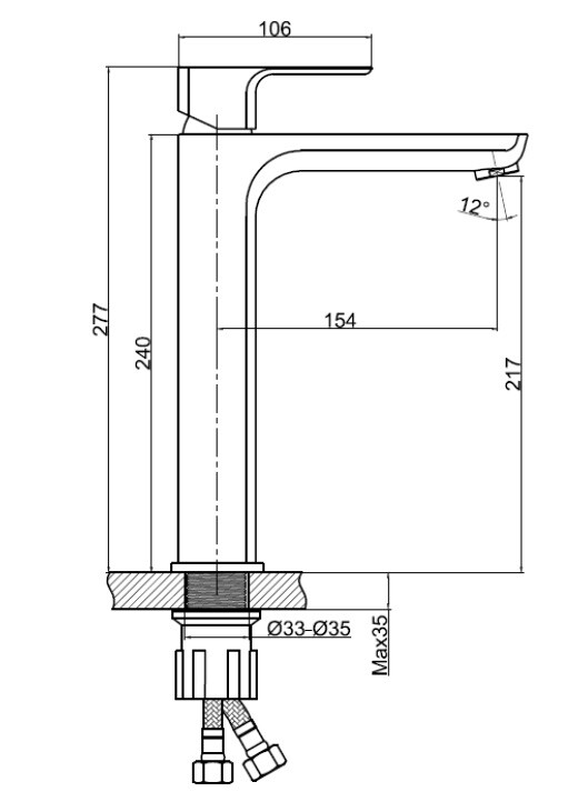 Cersanit Geo A63043 смеситель для раковины хром