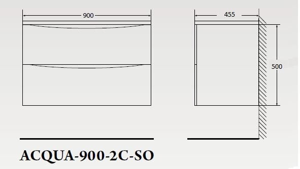 BelBagno Acqua 90 см тумба с раковиной ACQUA-900-2C-SO-RR подвесная